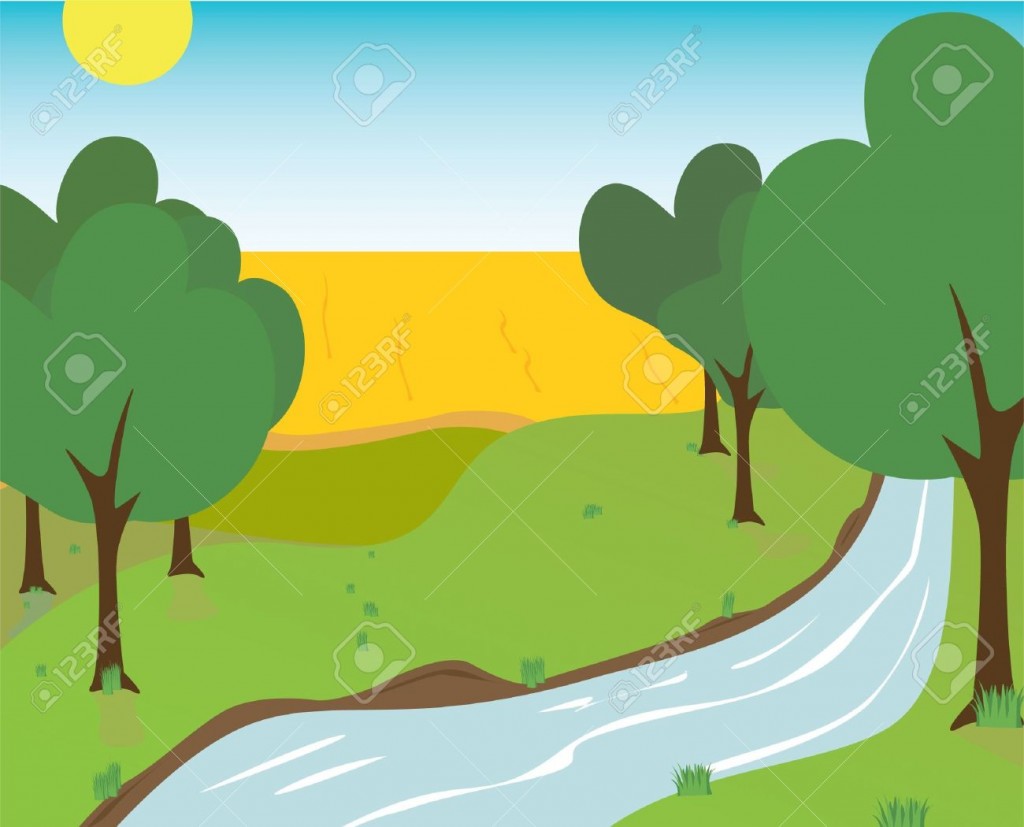 1024x827 Stream Clipart River Landscape