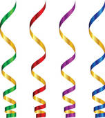 152x170 Party Streamers Clip Art
