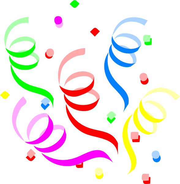 588x600 Streamers Clipart