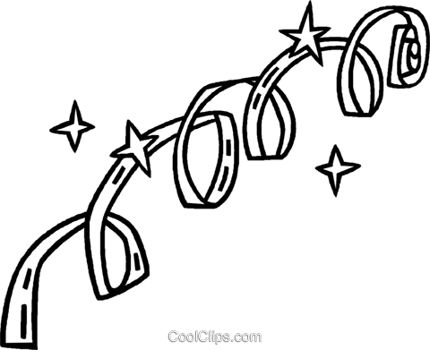 480x391 Streamers Royalty Free Vector Clip Art Illustration Vc022681