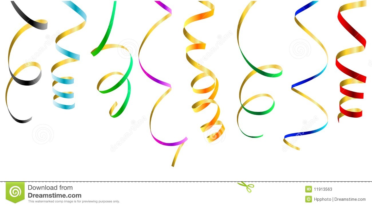 1300x725 Party Streamers Clipart