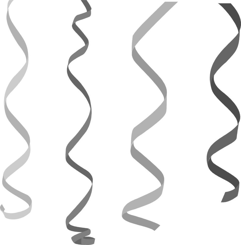 958x977 Silver Streamers Cliparts