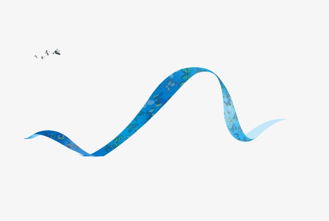 650x436 Ribbon Streamers, Blue, Butterfly, Line Png And Psd File For Free
