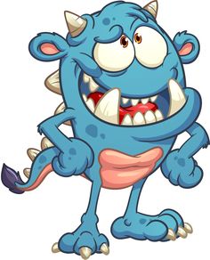 236x292 Cartoon Monster. Vector Clip Art Illustration With Simple