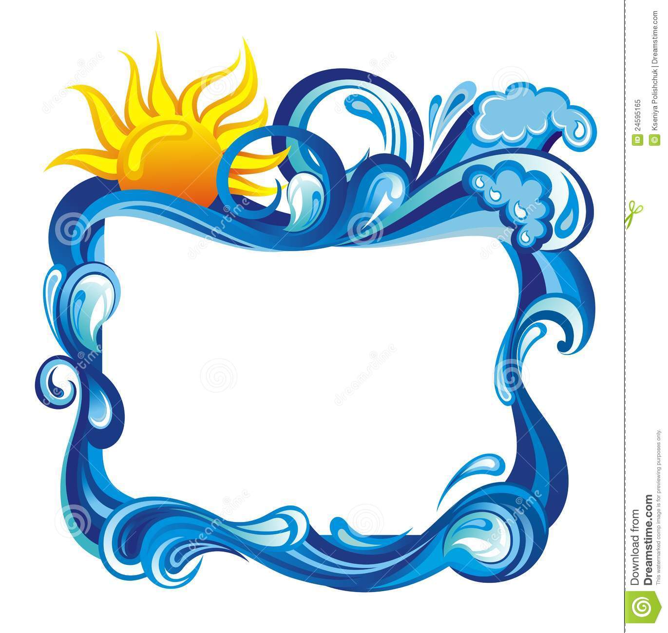 1371x1300 Stream Clipart Water Frame