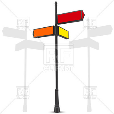 400x400 Street Guidepost Royalty Free Vector Clip Art Image