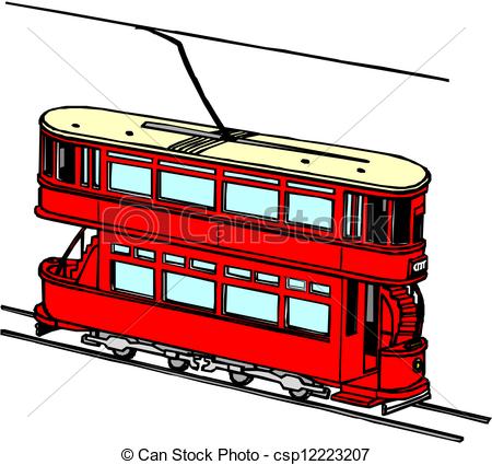 450x425 Old Tram Clipart