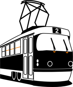 249x298 Trolley Black Clip Art