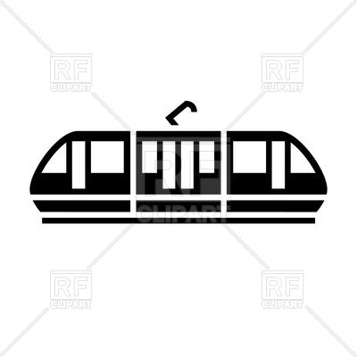 400x400 Black Icon Of Tram