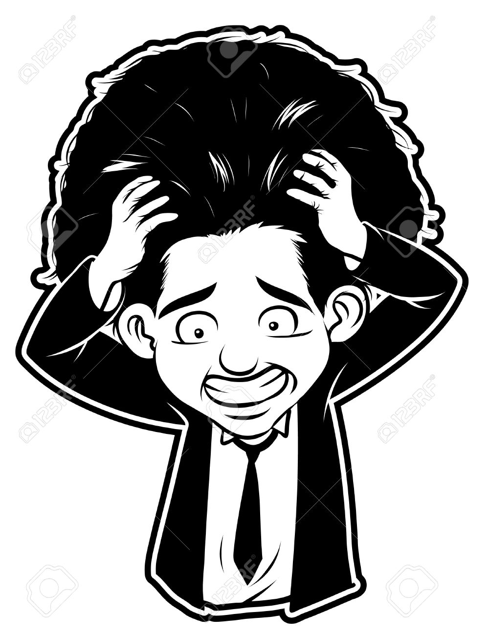 1000x1300 Black And White Clipart Stress Man Royalty Free Cliparts, Vectors