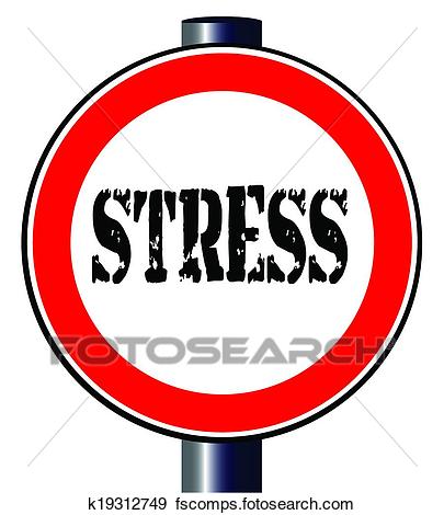 405x470 Clip Art Of Stress Traffic Sign K19312749