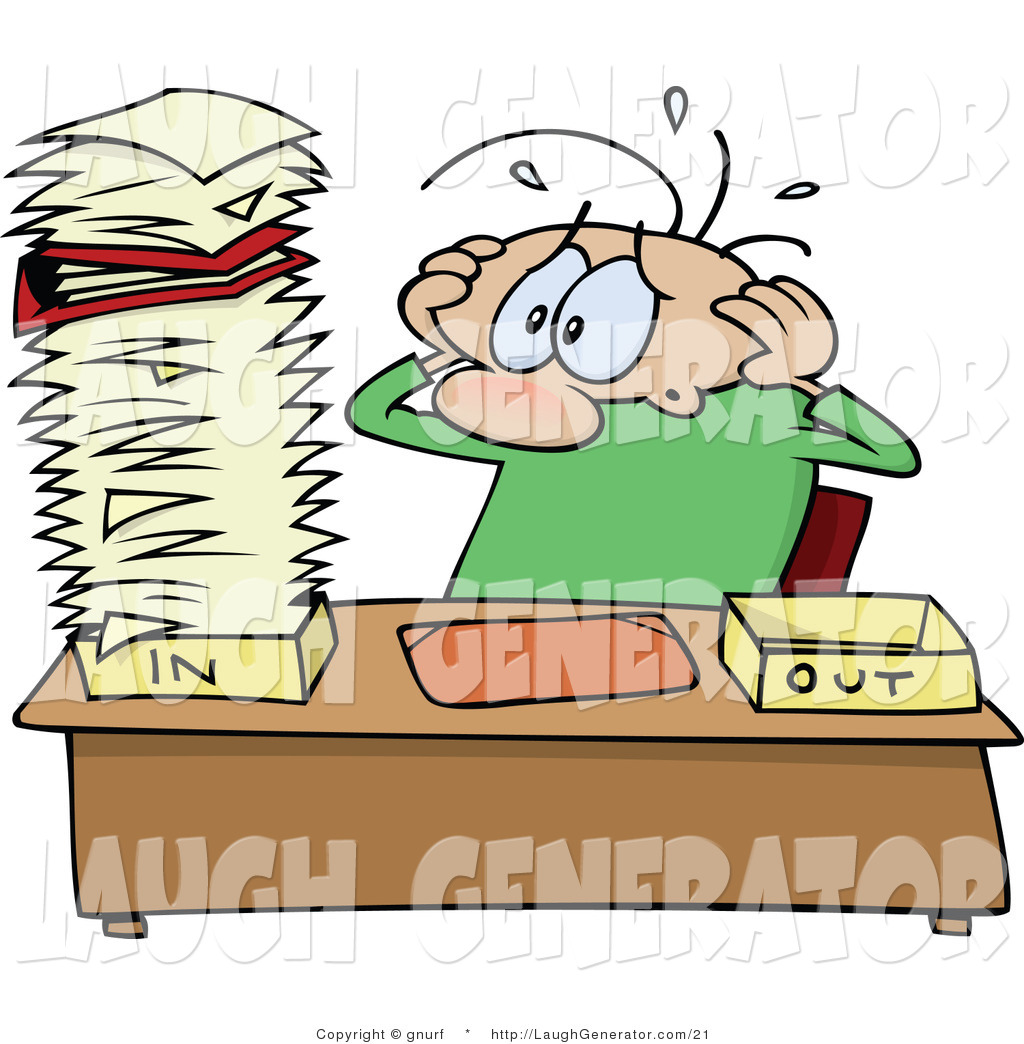 1024x1044 Humorous Clip Art Of A Stressed Out Caucasian Employee Man Eyeing