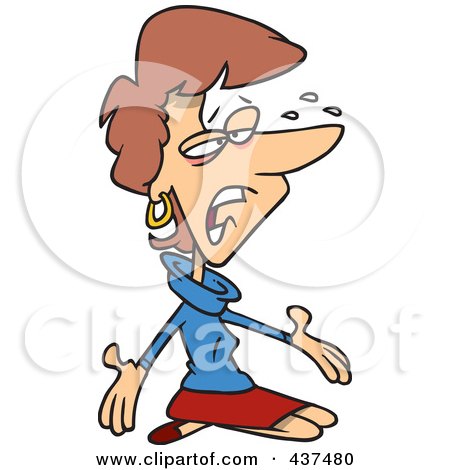 450x470 Royalty Free (Rf) Clip Art Illustration Of A Stressed Cartoon