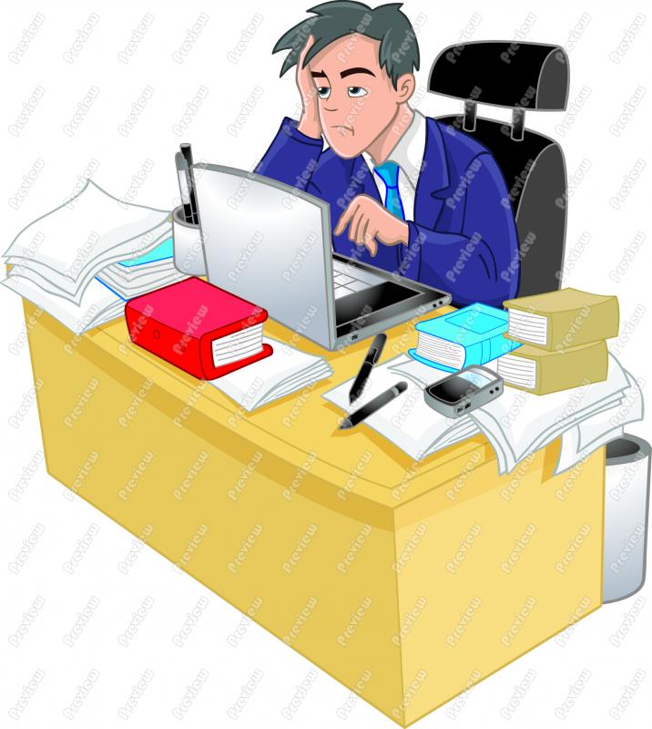 716x800 Stressed Businessman Clip Art