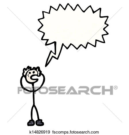 449x470 Clip Art Of Cartoon Stressed Stick Man K14826919