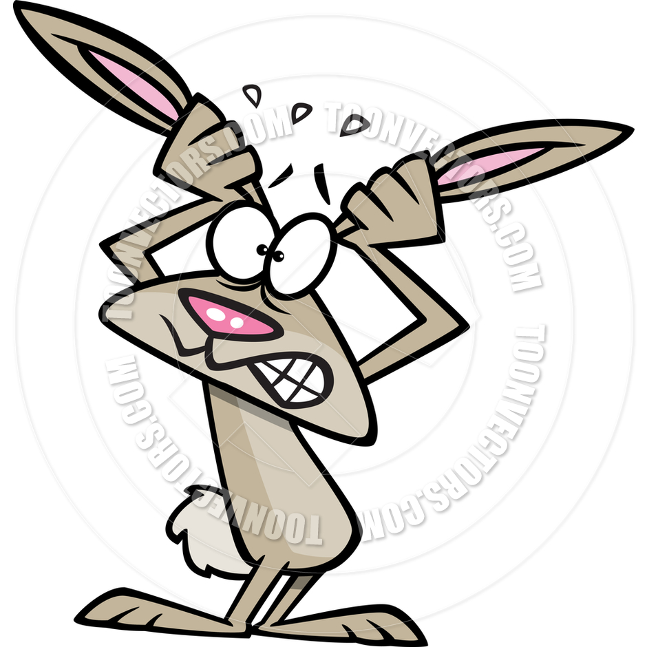 940x940 Cartoon Stressed Bunny Rabbit By Ron Leishman Toon Vectors Eps
