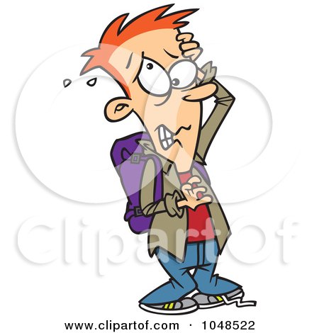 450x470 Royalty Free (Rf) Clip Art Illustration Of A Cartoon Stressed