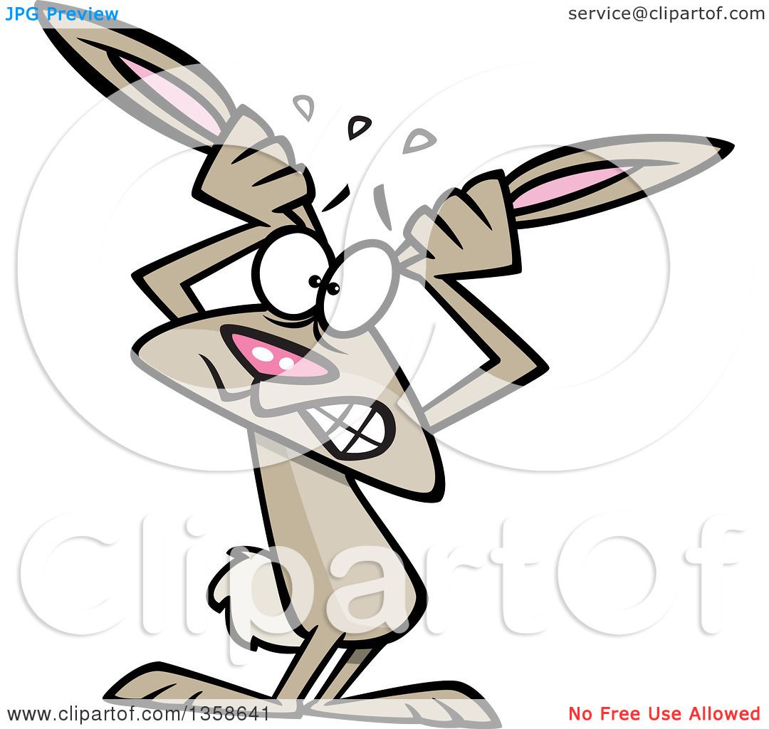 1080x1024 Clipart Of A Cartoon Stressed Out Bunny Rabbit Grabbing His Ears