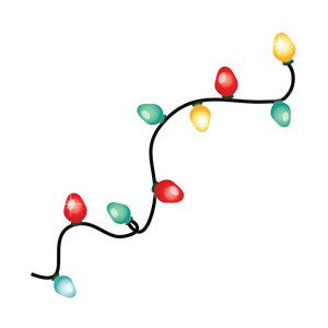 300x300 Christmas Lights Clipart Transparent Background