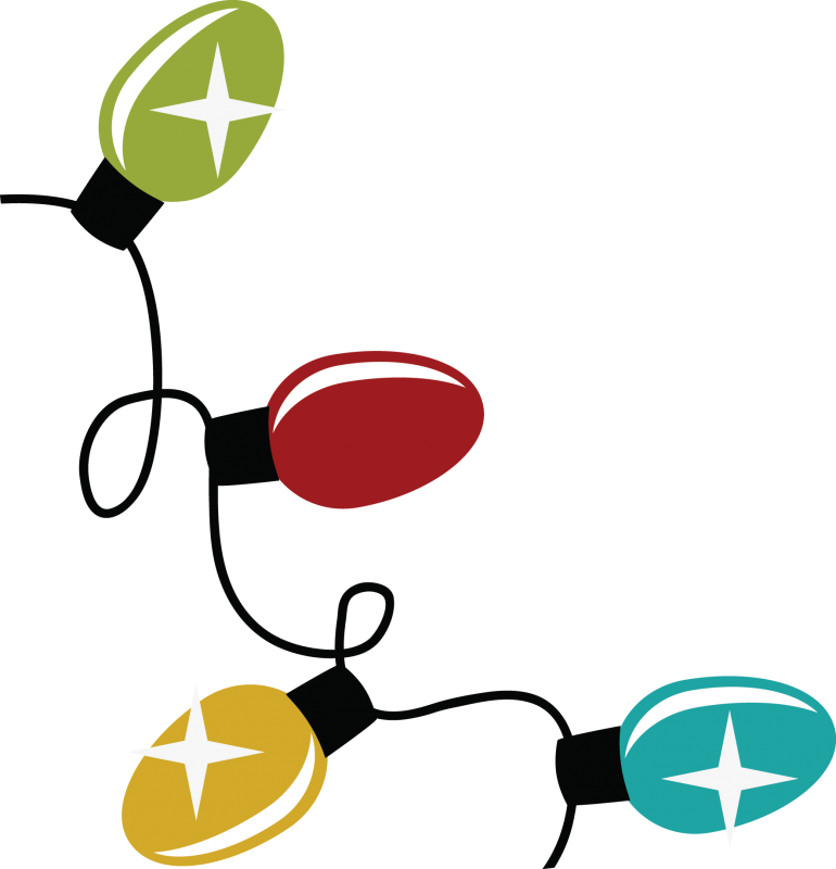 770x800 Clipart Christmas Lights No Background