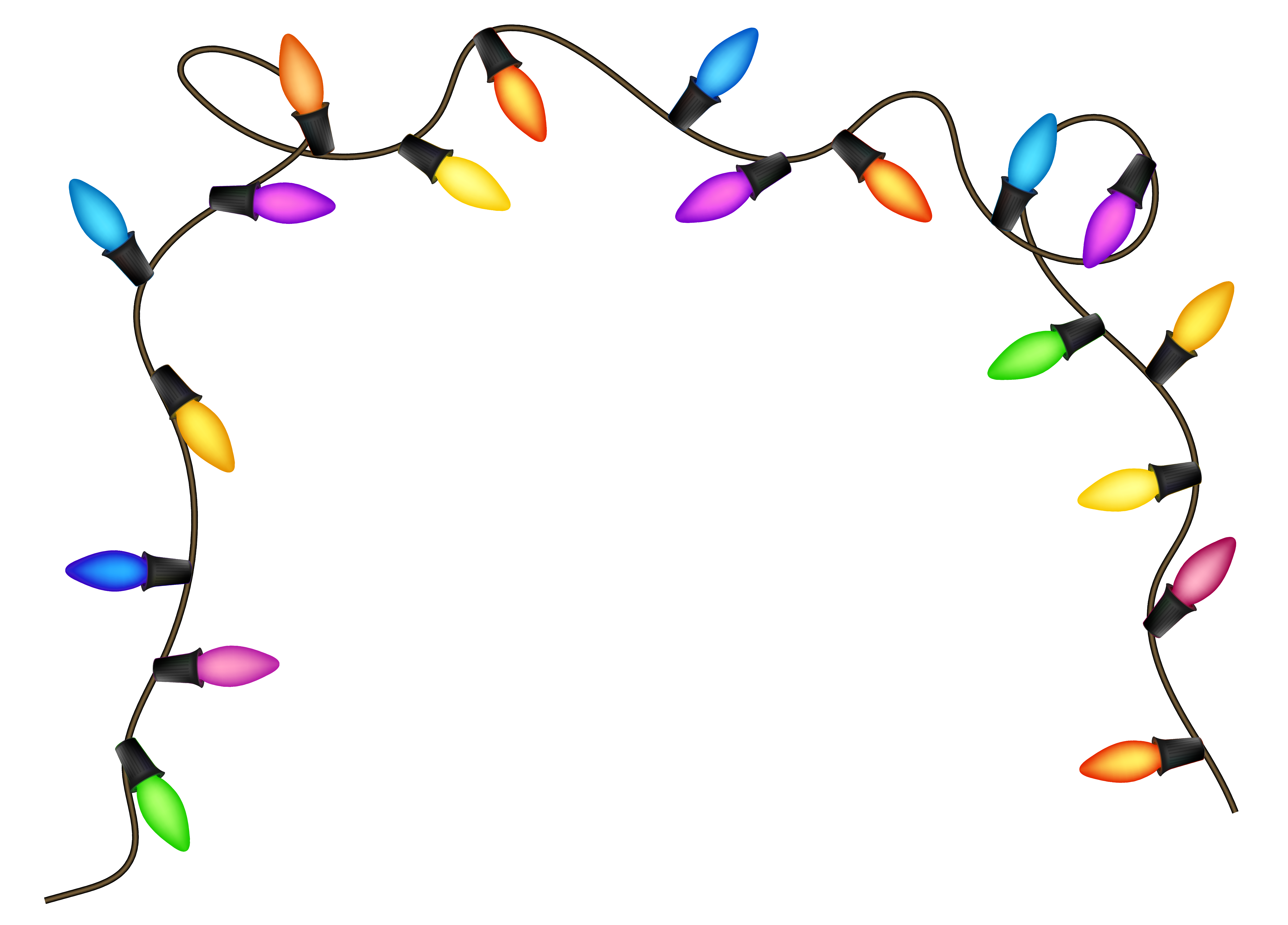 5937x4264 Christmas Lights Clipart Transparent