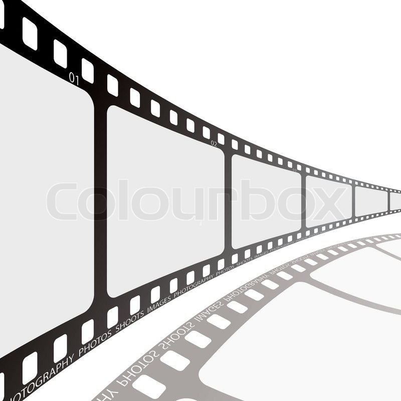 800x800 Film Strip Illustration With Shadow And Room To Add Text Stock
