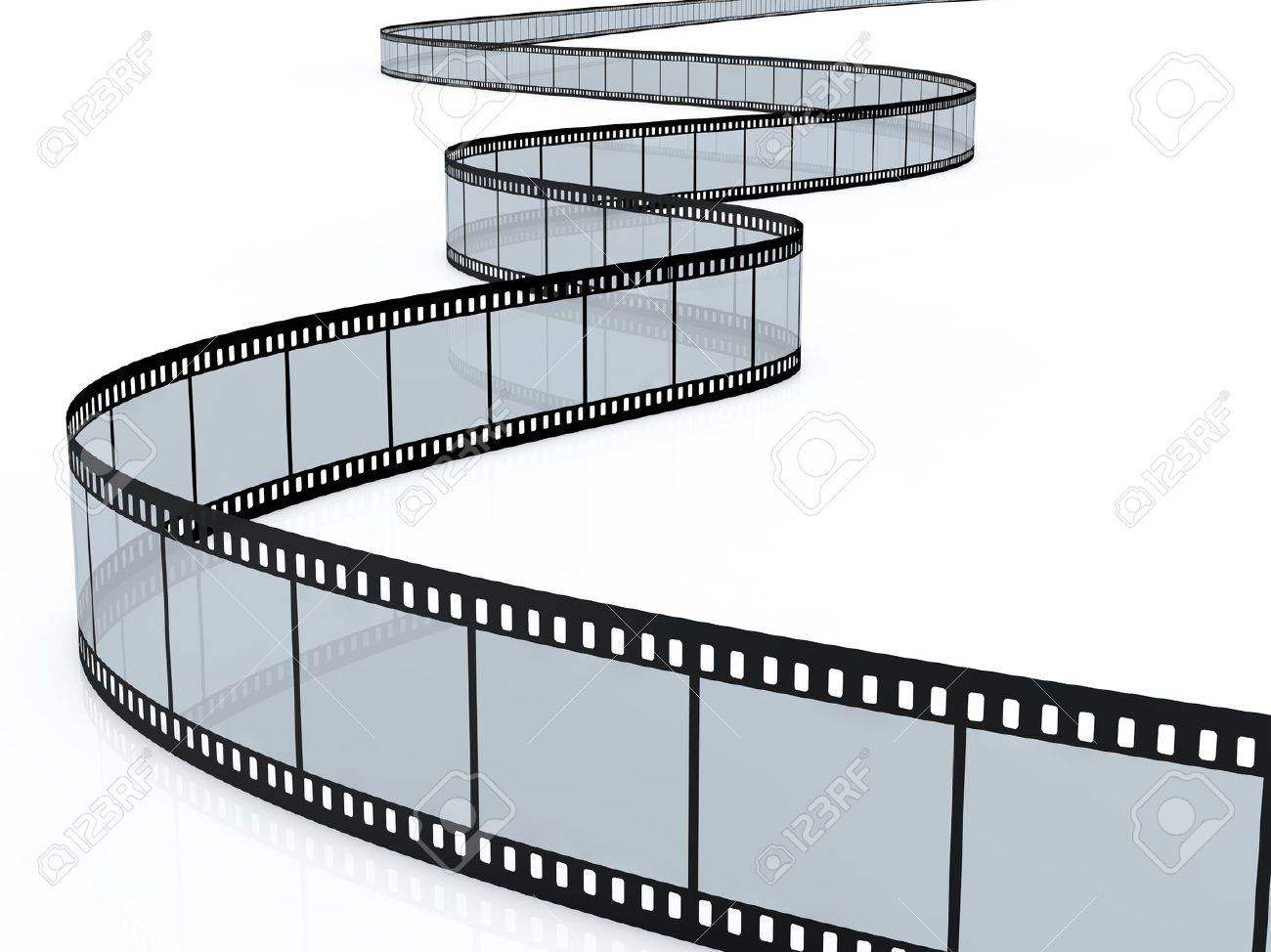 1300x974 3d Render Of Film Strip On White Background Stock Photo, Picture