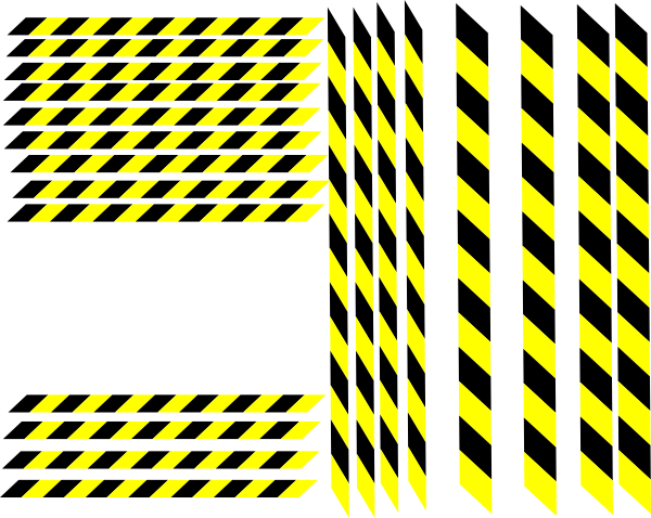 600x478 Hazard Stripe Variations Clip Art