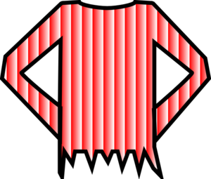 300x255 Red Striped Shirt Clip Art