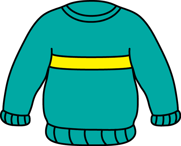 600x486 Striped Sweater Clip Art