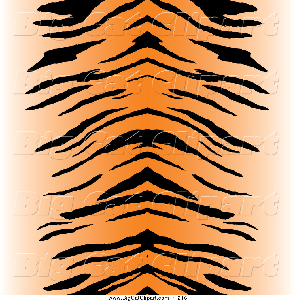 1024x1044 Big Cat Vector Clipart Of A Black And Orange Centered Tiger Stripe