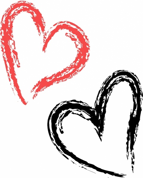 482x600 Heart Clipart Brush Stroke