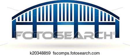 450x196 Clip Art Of Arch Bridge Structure Image. K20348859