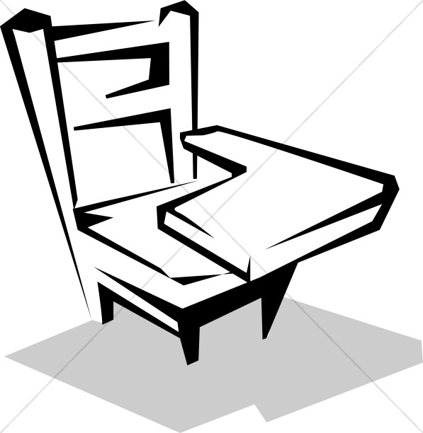 597x612 Small Student Desk Christian Classroom Clipart