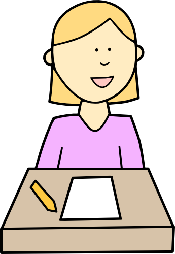 345x500 Student At Desk Color Clip Art Download