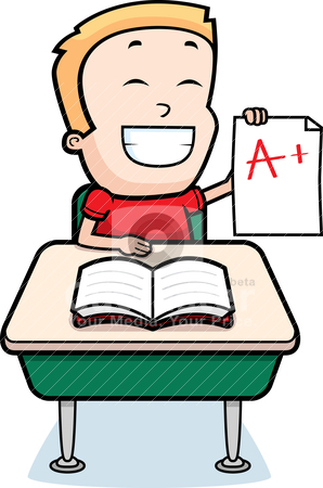 298x450 Student Sitting At Desk Clipart