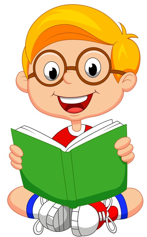 Student Reading Book Clipart