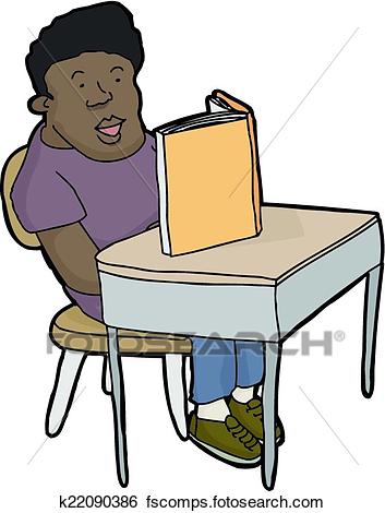 353x470 Clip Art Of Student Reading
