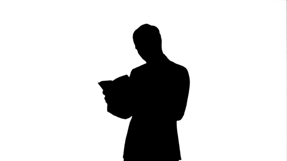 590x332 Silhouette University Student With Book On Laptop By Fancystudio