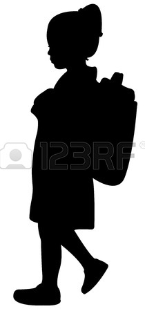 210x450 Back To School Kid Silhouette Royalty Free Cliparts, Vectors,