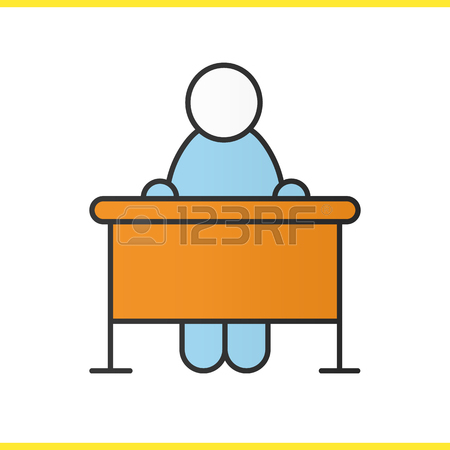 450x450 Pupil Glyph Icon. Silhouette Symbol. School Student Sitting