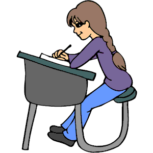300x300 Student At Desk Clipart