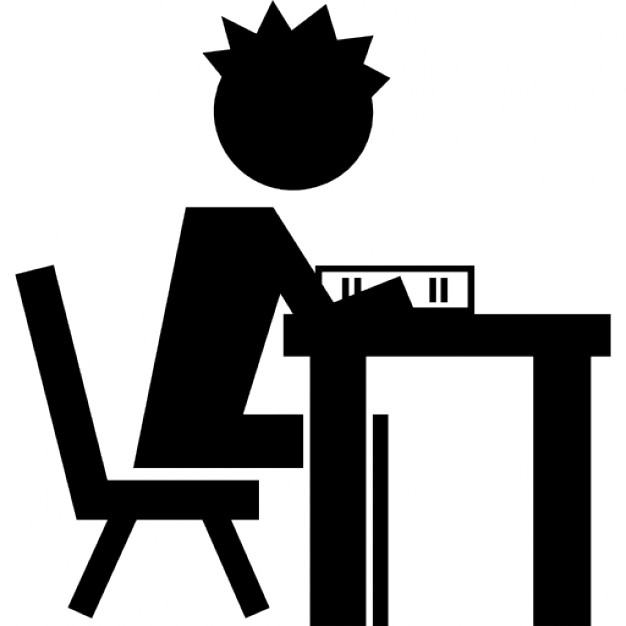 626x626 Student Reading Educational Book Sitting On A Chair With Desk