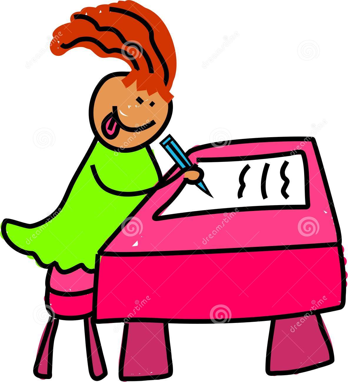 1183x1300 Kid Writing At Desk Clipart
