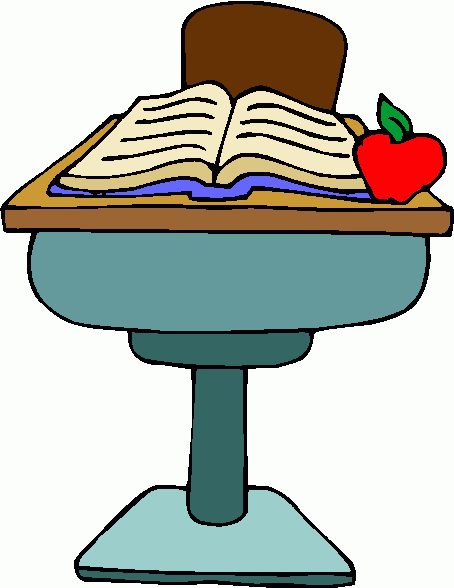 454x588 Cartoon Student Desk Clipart