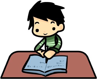 340x278 Student Working Student Writing Clip Art Free