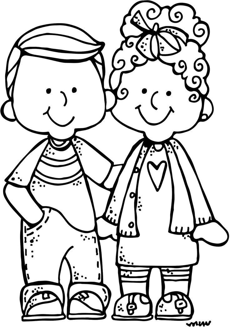 Students Clipart Black And White