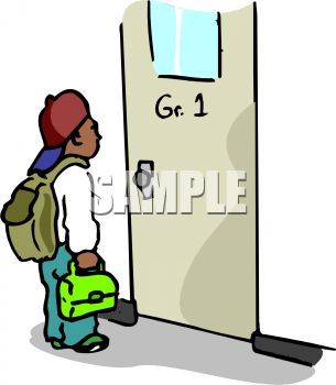305x350 Royalty Free Clipart Image African American Boy Going To His