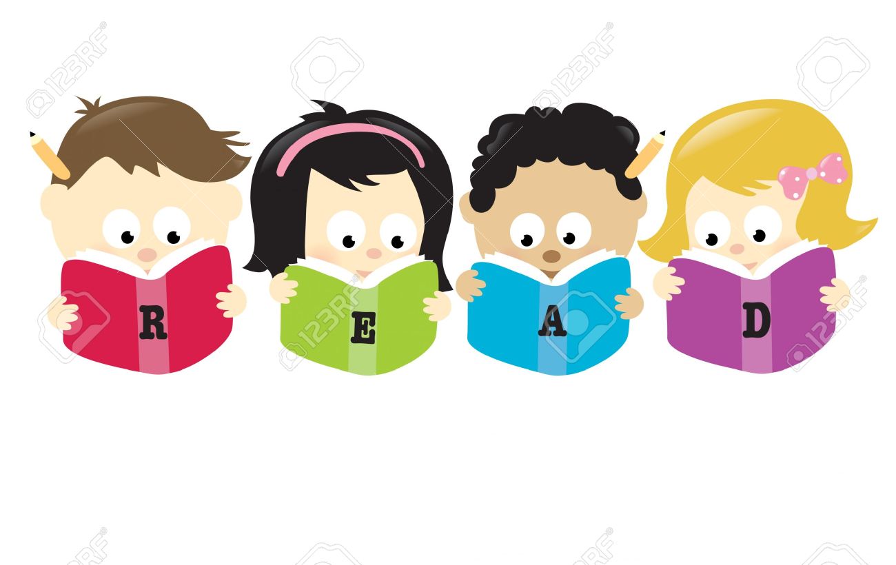 1300x820 Diverse Children Reading Clip Art 101 Clip Art