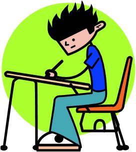 272x304 Students Writing Clipart